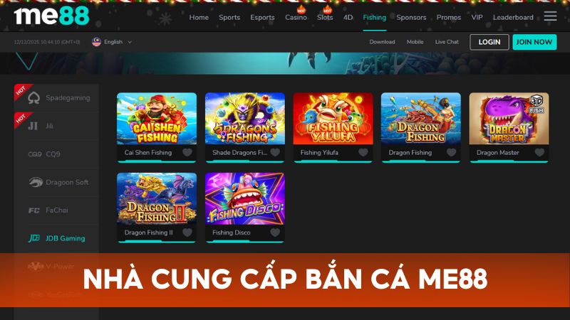 Bắn cá đổi thưởng Me88 hợp tác với các nhà phát triển uy tín