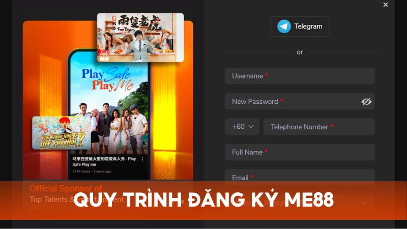 Quy trình đăng ký tài khoản Me88 chuẩn và siêu nhanh chóng